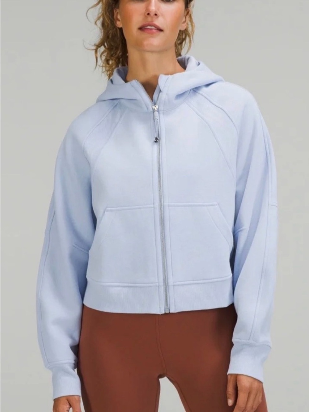 lululemon athletica Pale Blue Full-Zip Hooded Sweatshirt